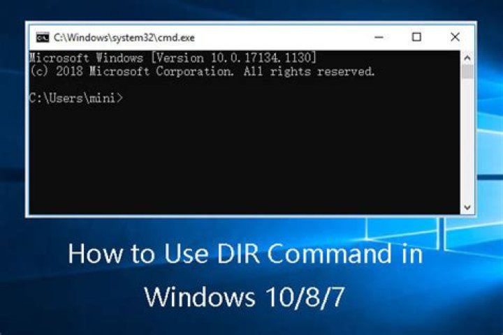 Default files sort order used by "dir" command / core Windows 10
