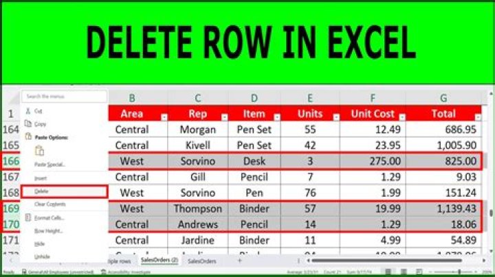 Deleting multiple selected rows in Excel