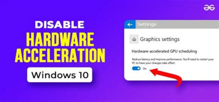 Disable display hardware acceleration on windows 10