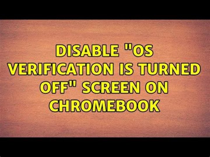 Disable "OS verification is turned off" screen on Chromebook