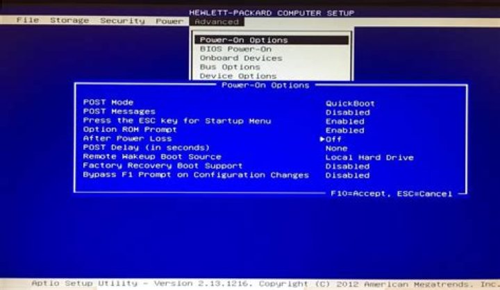 Disable power on after power loss