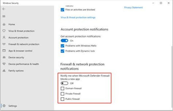 Disable Windows Firewall notifications via registry