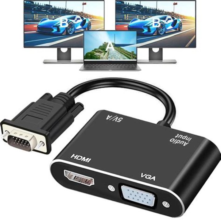 Display port to DVI or Display port to HDMI, or VGA