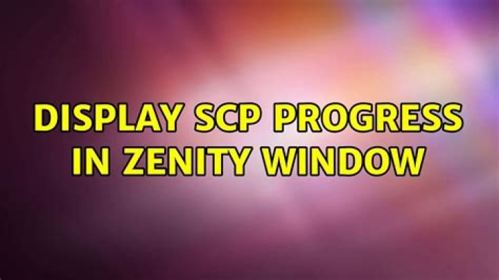 Display scp progress in zenity window