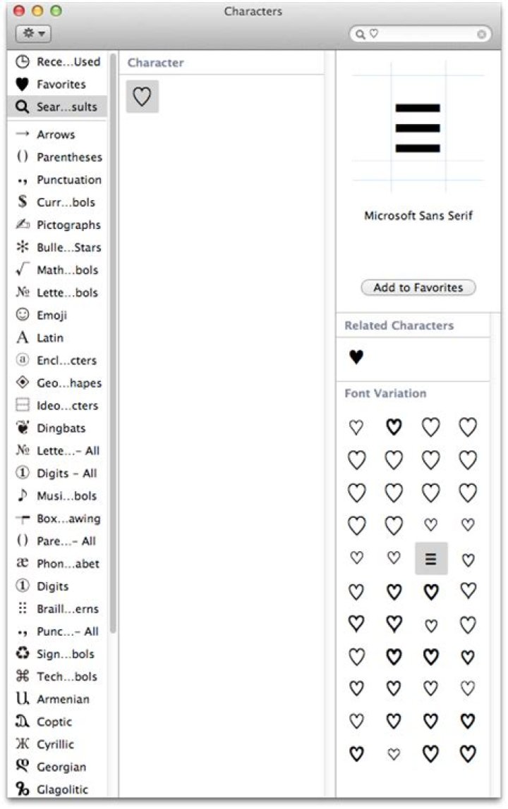 Displaying unicode character U+2661 ("White Heart Suit") in Windows 7