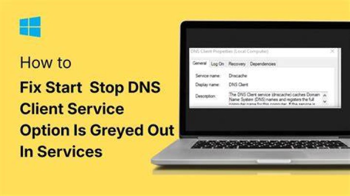 dns client restart greyed out