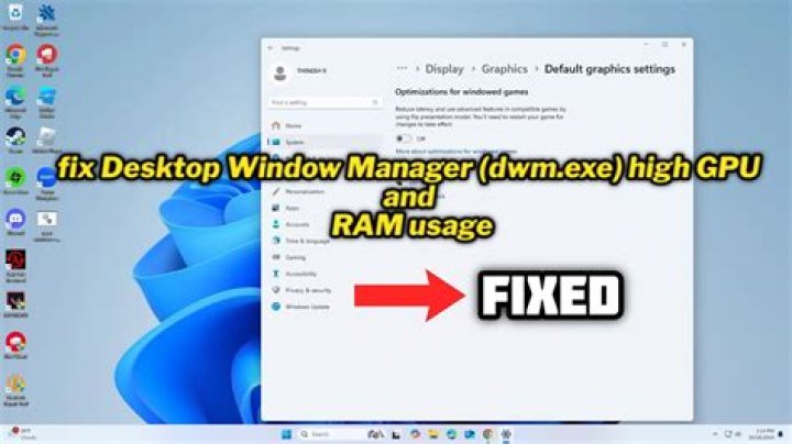 dwm.exe (Desktop Window-Manager) using enormous amounts of GPU