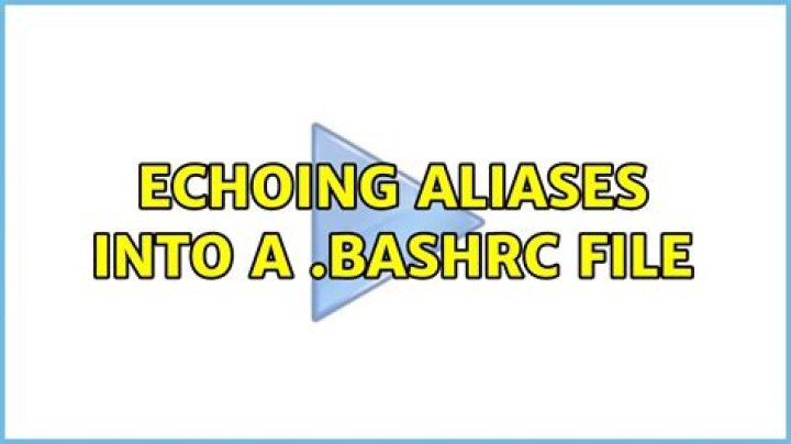 Echoing aliases into a .bashrc file