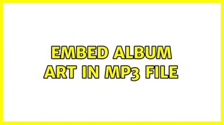 Embed album art in MP3 file
