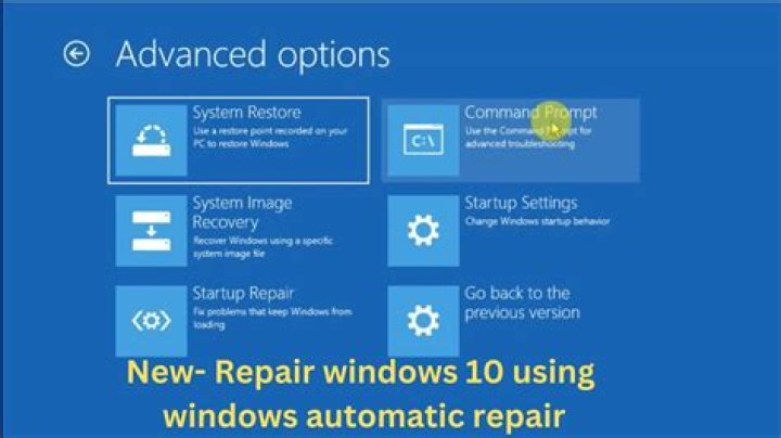 Enable Automatic repair option to fix UEFI error.