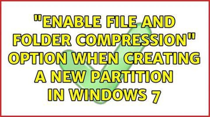 "Enable file and folder compression" option when creating a new partition in Windows 7