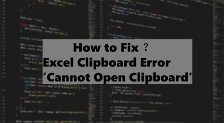 Error "Cannot open clipboard"