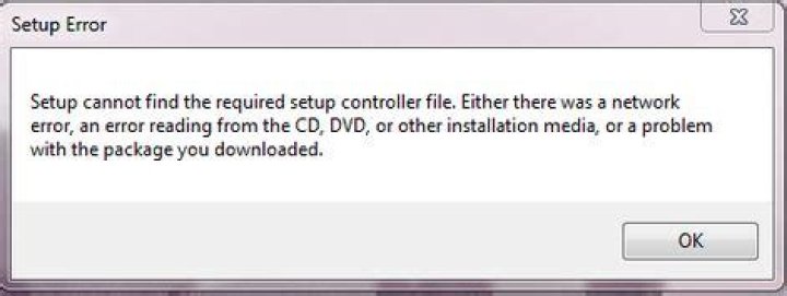 Error when installing Office 2010: "setup cannot find the required setup controller file"