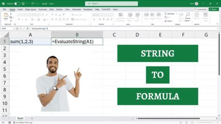 Excel function that evaluates a string as if it were a formula?
