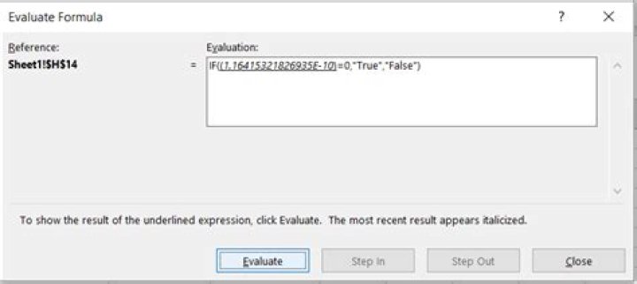 Excel IF statement with calculation in condition always gives FALSE