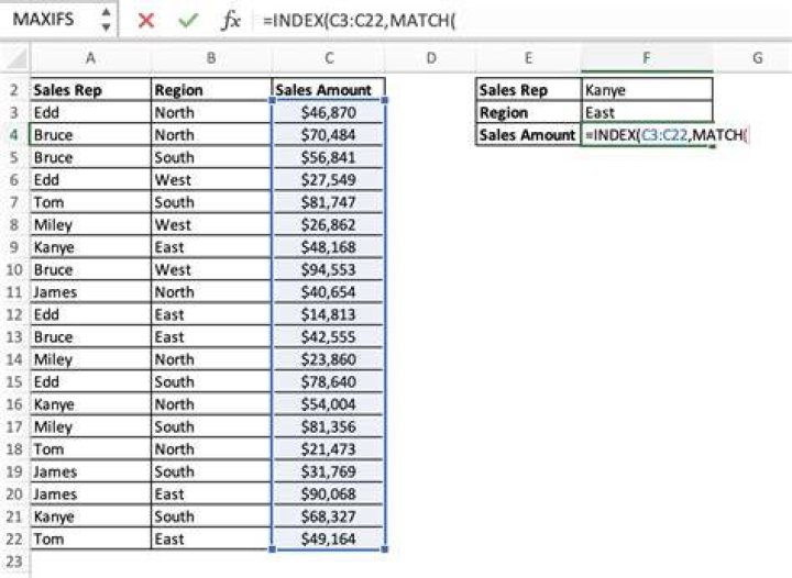 Excel INDEX MATCH looking between two dates of my choosing