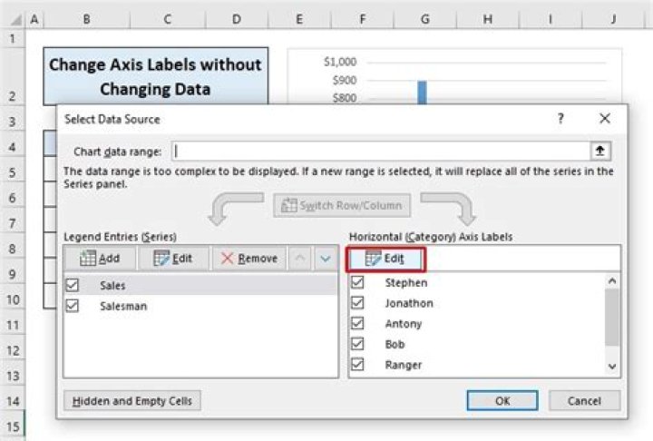 Excel isn't showing some of my Horizontal (Category) Axis Labels