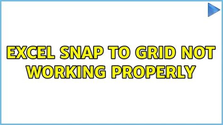 Excel Snap to Grid Not Working Properly