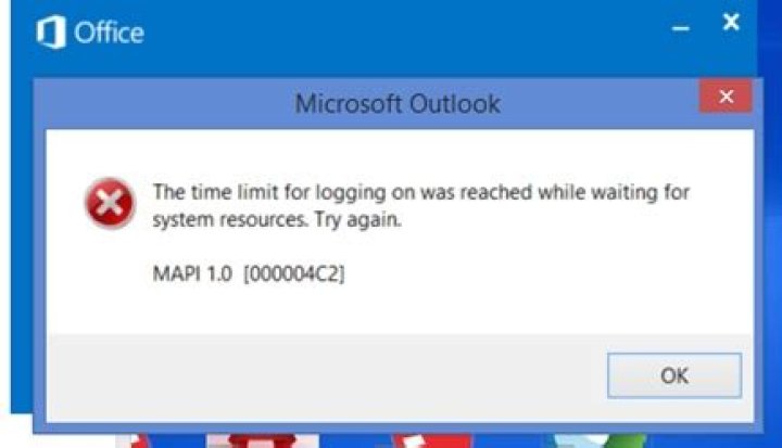 Exchange on Windows 10 2013/2016 Outlook 2013/2016 Error: "MAPI 1.0 [4C2]