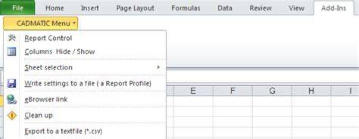 Export Excel settings to a file