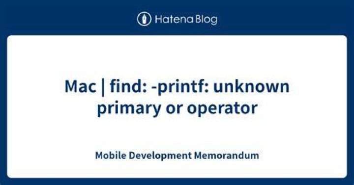 find -printf on Mac (-printf unknown option)