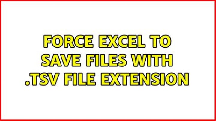 Force Excel to save files with .TSV file extension