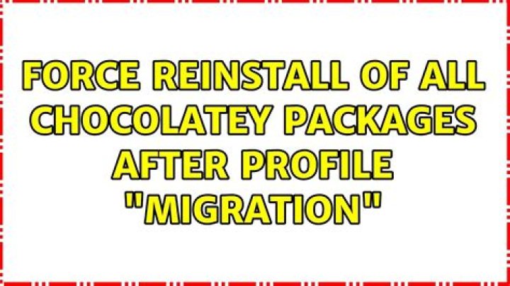 Force reinstall of all chocolatey packages after profile "migration"