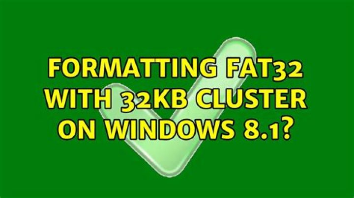 Formatting FAT32 with 32KB cluster on Windows 8.1?