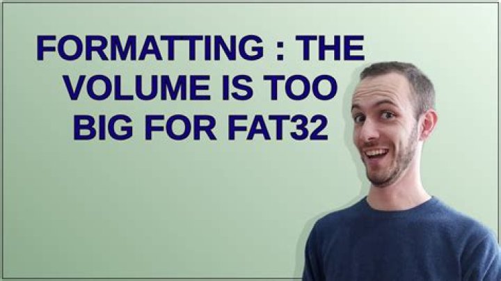 Formatting : The volume is too big for FAT32