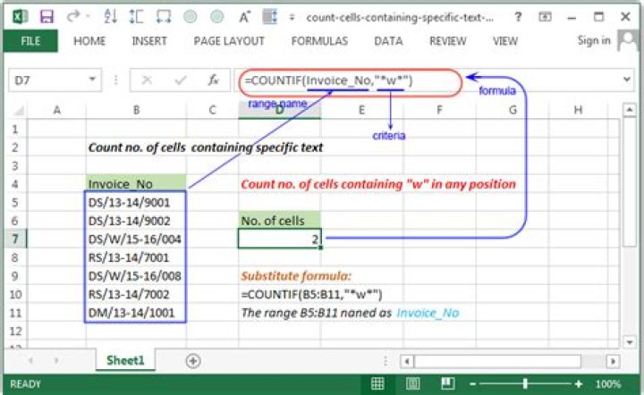 Formula for counting how many cells contain a specific text, while ignoring other entries in the same cell