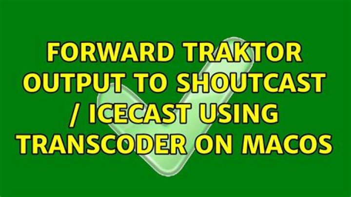 Forward Traktor output to Shoutcast / Icecast using Transcoder on MacOS