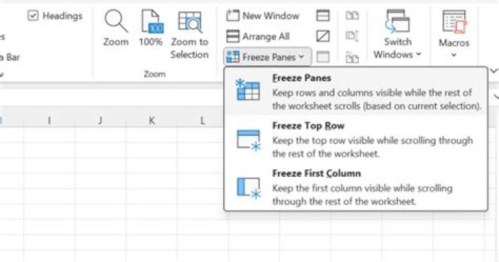 Freeze row and columns in Excel (at the same time)