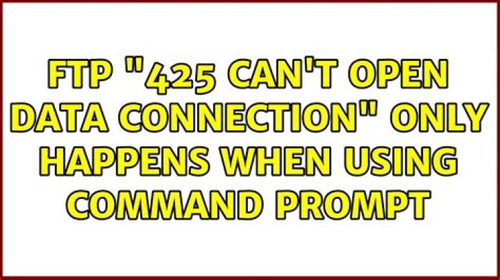 FTP "425 Can't open data connection" only happens when using command prompt