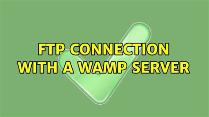 FTP Connection with a WAMP server