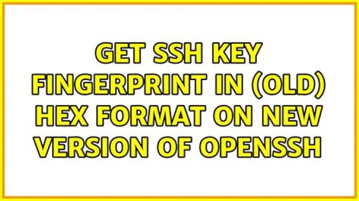 get SSH key fingerprint in (old) hex format on new version of openssh