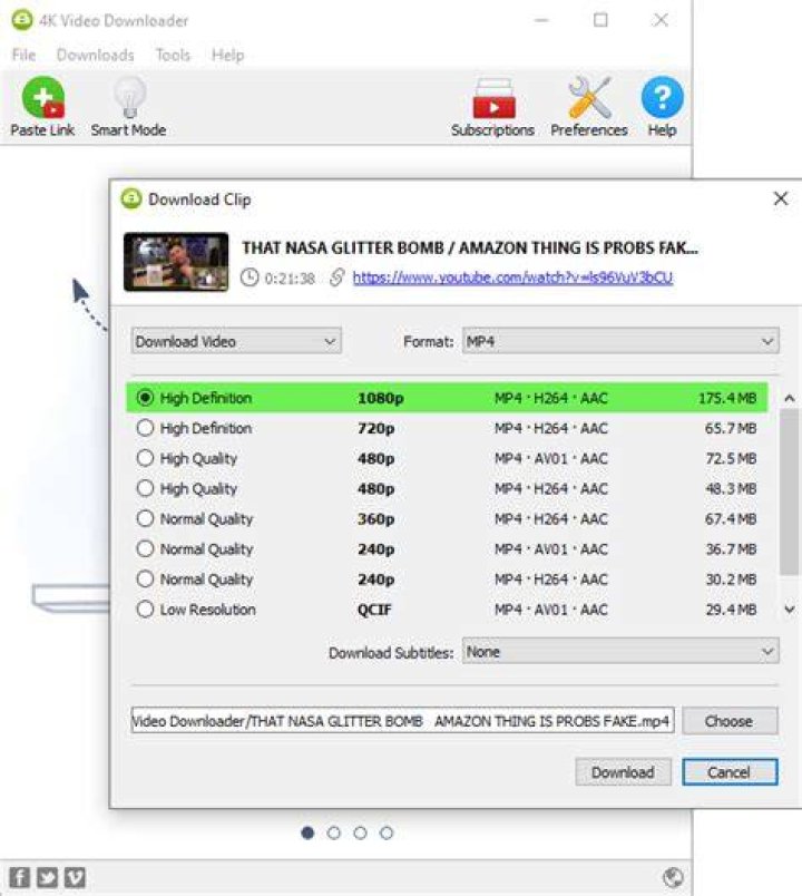 Get youtube-dl video for a particular size, like 480p or 720p