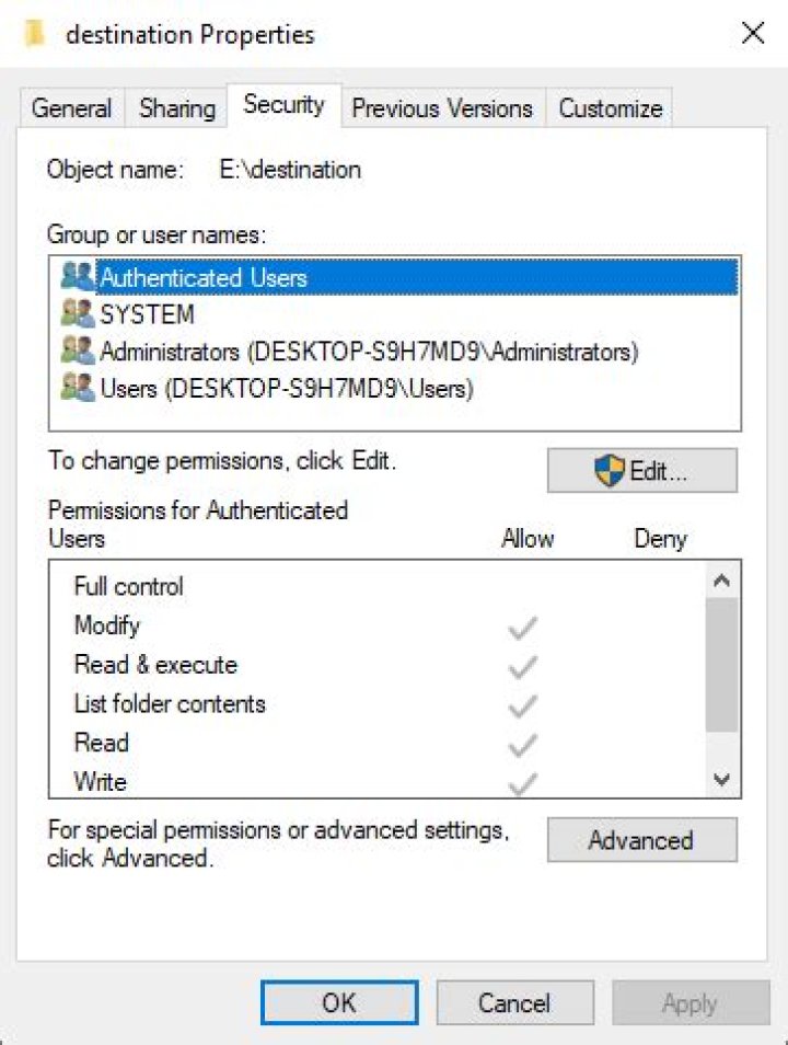 Getting "Access is denied" when moving a folder to a symlink which is pointing to another drive