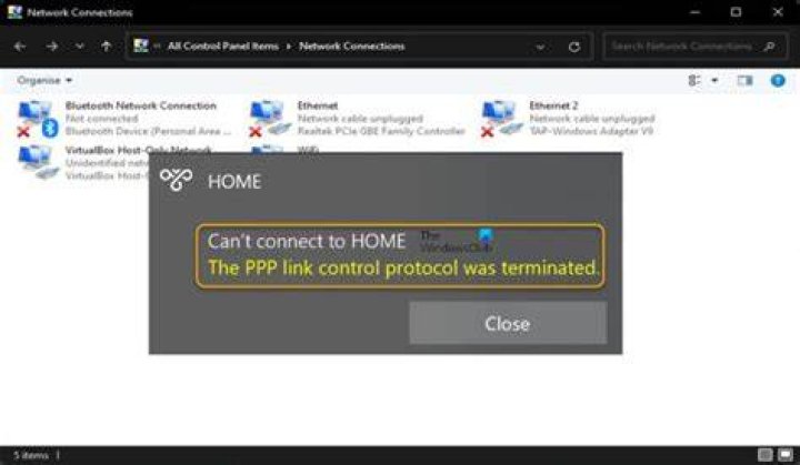 Getting error 734 the PPP Link control protocol was terminated