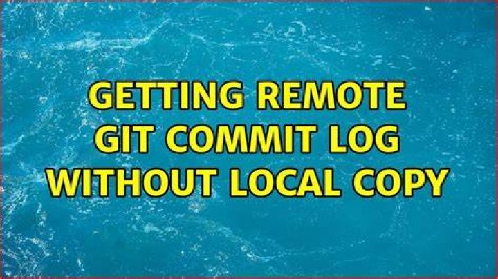 Getting remote git commit log without local copy