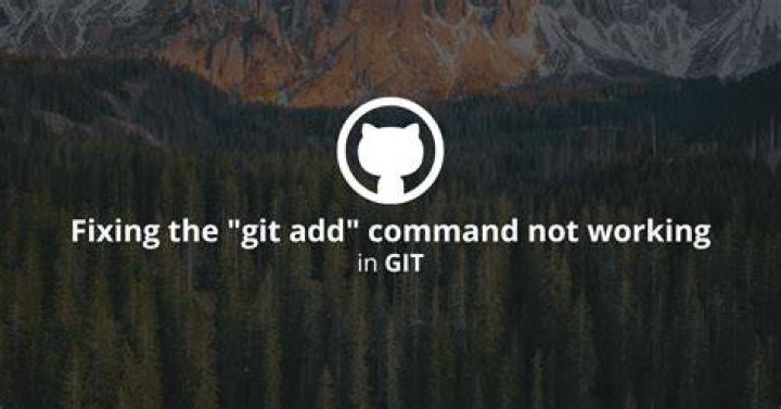 git add . command not working