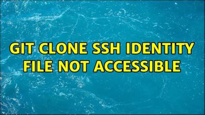 git clone ssh identity file not accessible