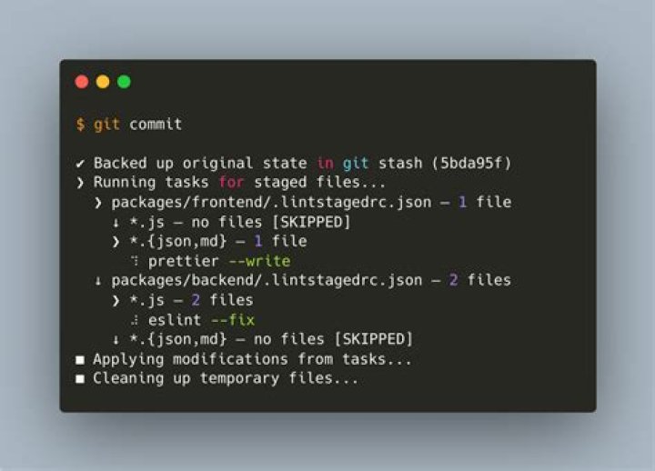 `git commit` redirecting output