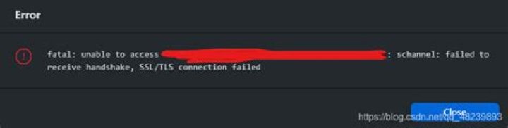 GIT For Windows - Failed to receive handshake, SSL/TLS connection failed