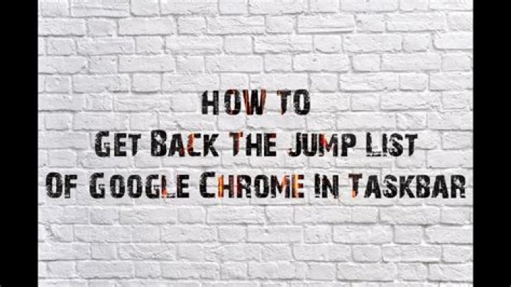 Google Chrome jump list tasks aren't working