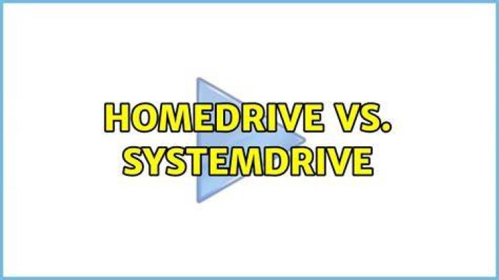 HomeDrive vs. SystemDrive