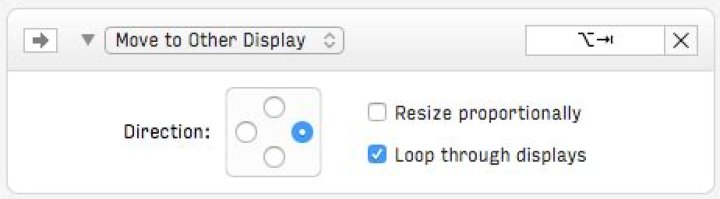 hot key to move one window to another screen (mac osx 10.10)