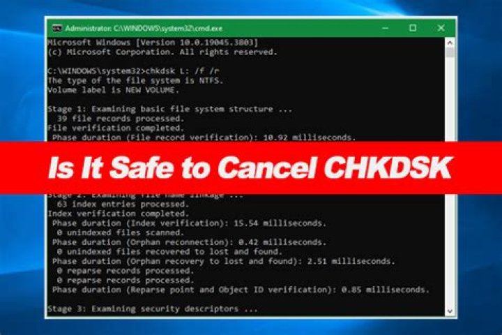 How can I cancel CHKDSK in Windows 7?