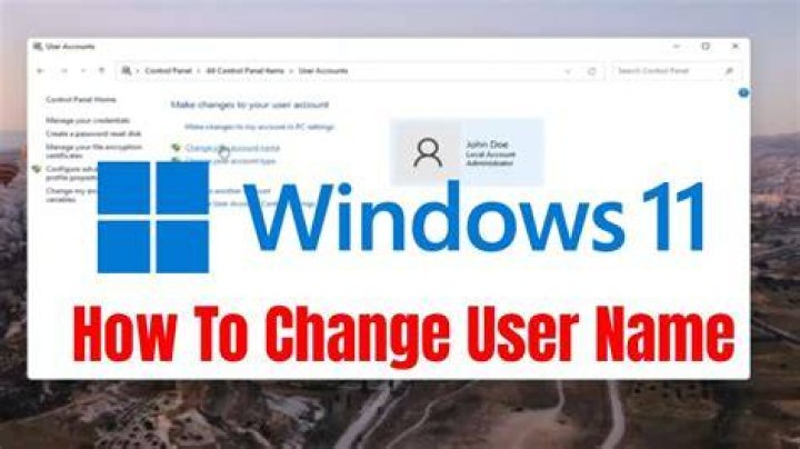 How can I change username in Windows 8.1?