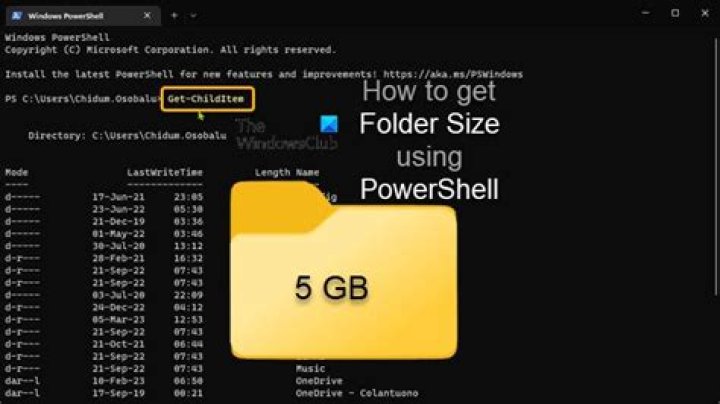 How can I check the size of a folder from the Windows command line?