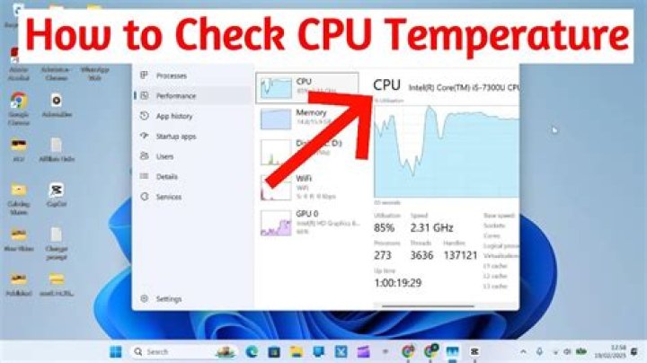 How can I check the temperature of my CPU in Windows?